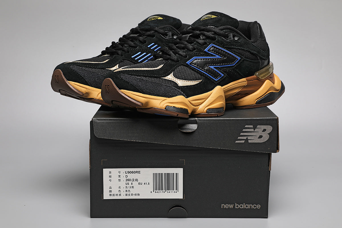 New Balance 9060 Unisex-Sneaker Schwarz-Gelb