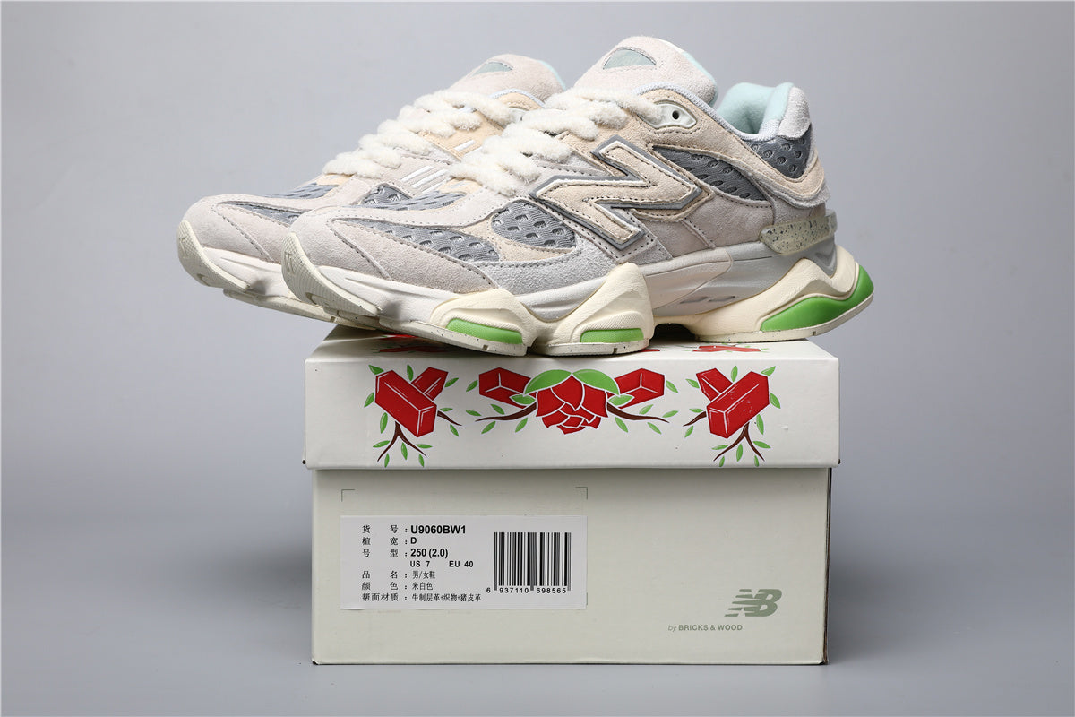 New Balance 9060 unisex-joggesko beigegrønn