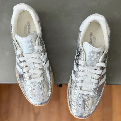 Sneakers Chrome in pelle metallizzata effetto craquelé