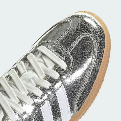 Sneakers Chrome in pelle metallizzata effetto craquelé